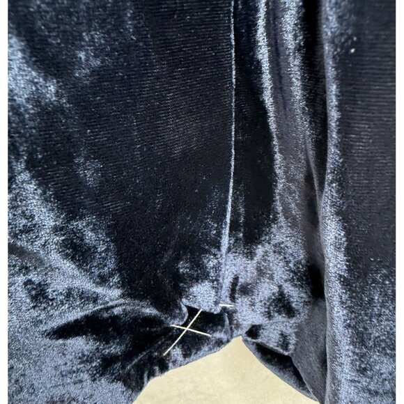 Ann Taylor Women's Blue Velvet One Button Jacket With Tie Belt Size 6 - Picture 7 of 8